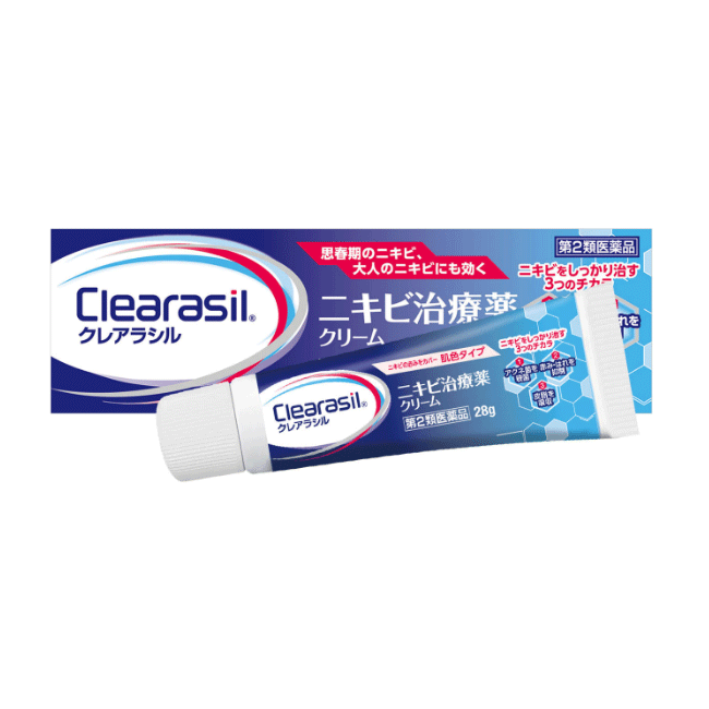 Clearasil 여드름 치료 크림 - 피부색 타입 (28g)