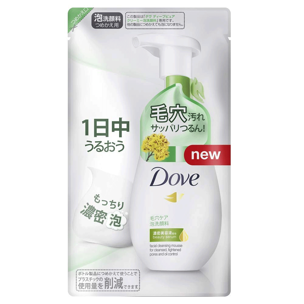 도브 딥 퓨어 크림 거품 클렌저 리필 140ml