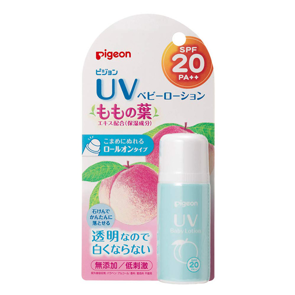 Pigeon UV 복숭아 잎 엑기스 베이비 로션 롤온 타입 spf 20 pa++ 25g