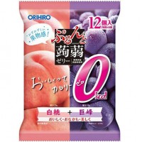 오리히로 곤약젤리 파우치 칼로리제로 백도+거봉 12개입